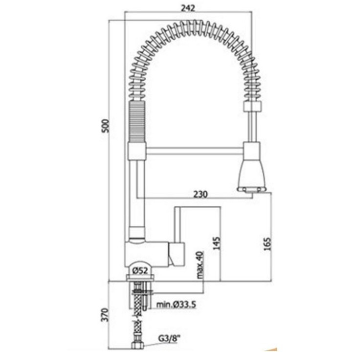 Bateria zlewozmywakowa pionowa Paffoni Stick- sanitbuy.pl