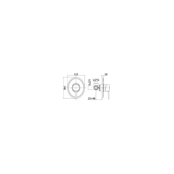 Bateria podtynkowa 1-drożna Paffoni Berry- sanitbuy.pl