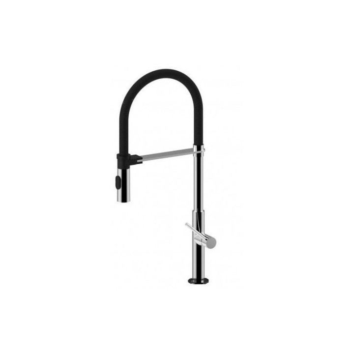 Bateria zlewozmywakowa stojąca czarny wąż Paffoni Chef- sanitbuy.pl