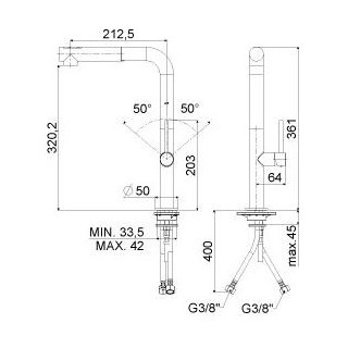 Bateria zlewozmywakowa z wyciąganą wylewką Paffoni Chef- sanitbuy.pl