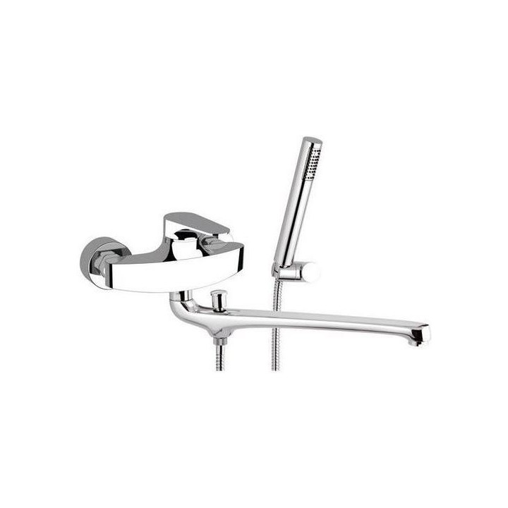 Bateria wannowa ścienna z długą wylewką Daniel Omega- sanitbuy.pl