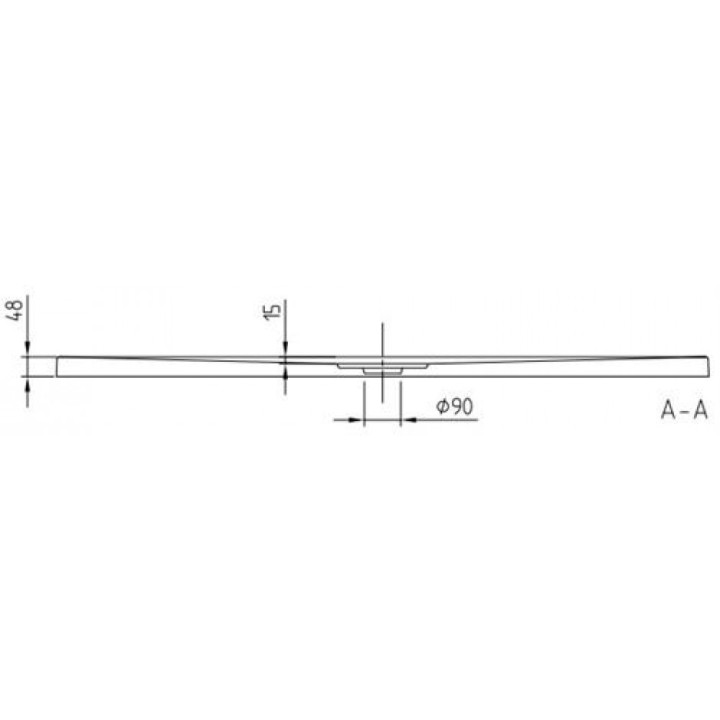Brodzik MetalRim Weiss Alpin 1600 x 800 x 48 mm Villeroy & Boch Architectura - sanitbuy.pl