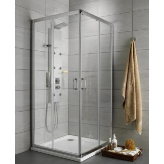 Kabina kwadratowa Radaway Premium Plus C 100x100 szkło przejrzyste, chrom - sanitbuy.pl