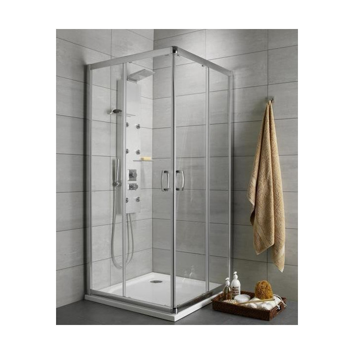 Kabina kwadratowa Radaway Premium Plus C 100x100 szkło przejrzyste, chrom - sanitbuy.pl
