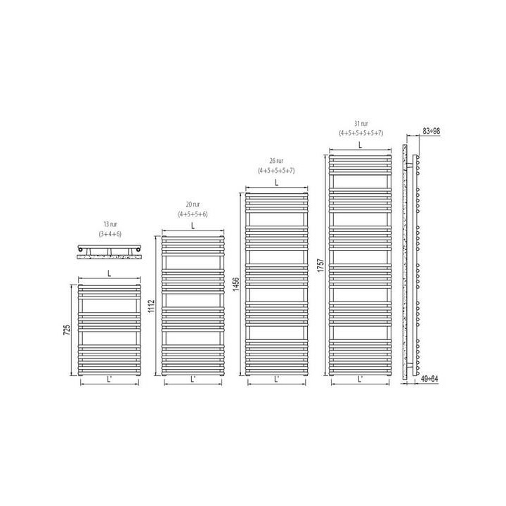 Grzejnik Irsap Ares 172x75 cm - biały- sanitbuy.pl
