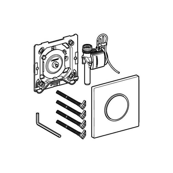 Zawór spłukujący do pisuaru pneumatyczny ręczny czarny/chrom Geberit HyTouch Sigma10 - sanitbuy.pl