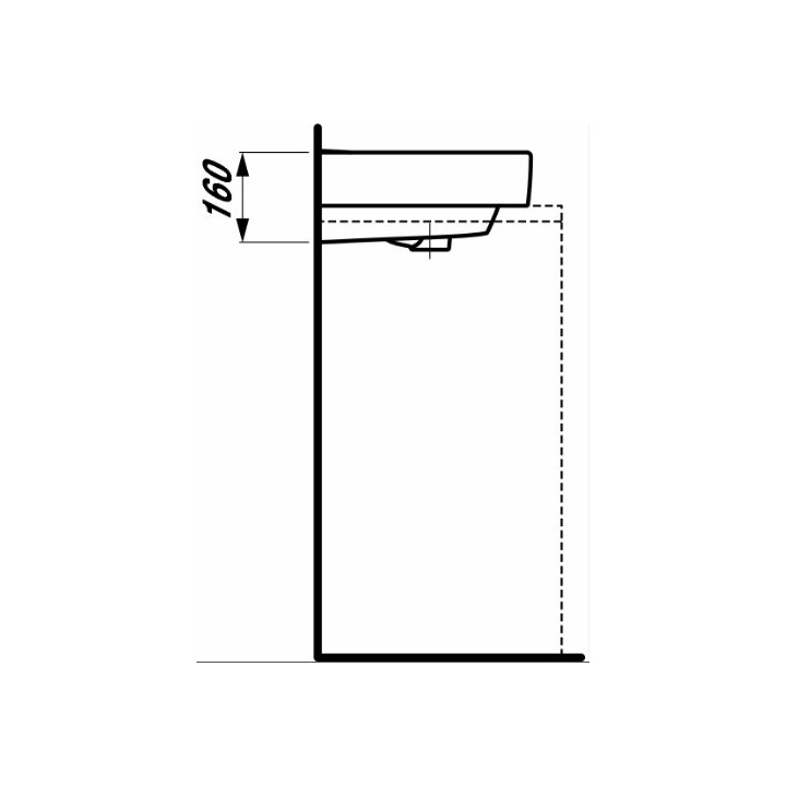 Umywalka wisząca 60x38cm z otworem na baterie, biała Laufen Pro S- sanitbuy.pl