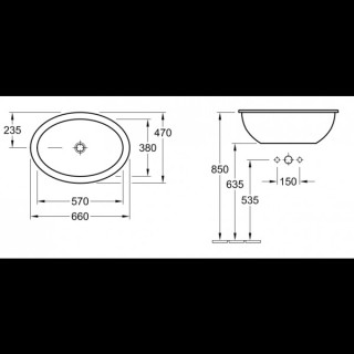 Umywalka blatowa biała 66x47cm z CeramicPlus Villeroy&Boch Loop&Friends- sanitbuy.pl