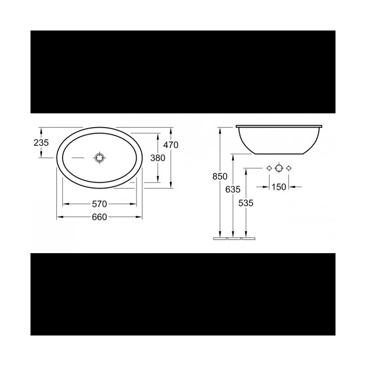 Umywalka blatowa biała 66x47cm z CeramicPlus Villeroy&Boch Loop&Friends- sanitbuy.pl