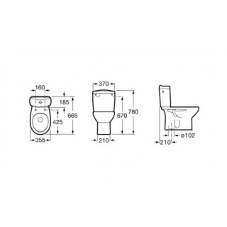 Miska kompaktowa w c odpływ pionowy Roca Victoria- sanitbuy.pl