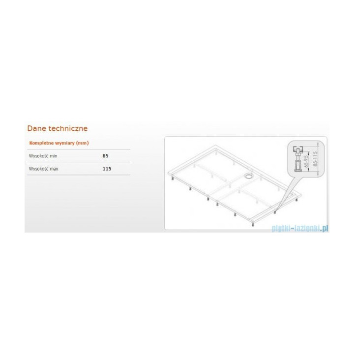 Stelaż do brodzika Sanplast STS-080- sanitbuy.pl