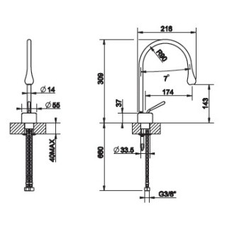 Bateria umywalkowa Gessi Goccia chrom- sanitbuy.pl