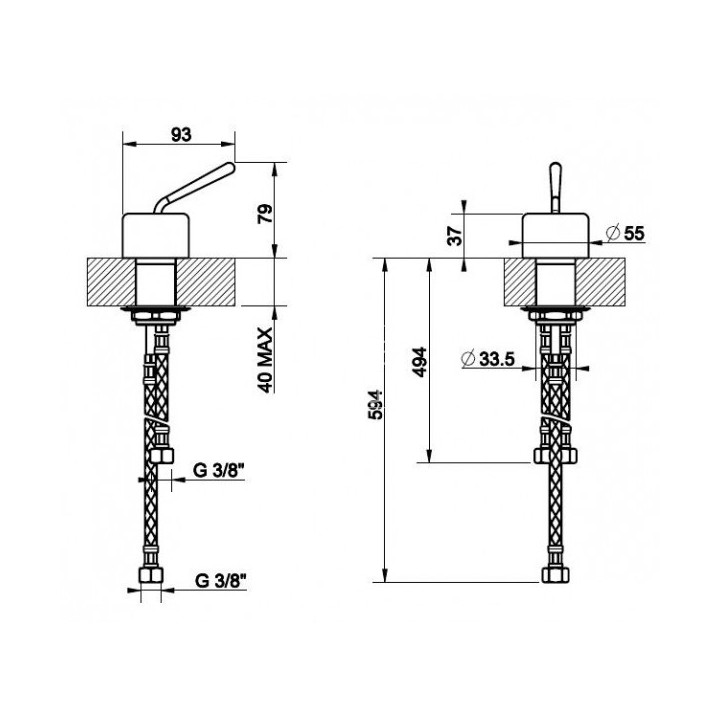 Elektroniczny pilot Gessi Goccia czarny mat- sanitbuy.pl