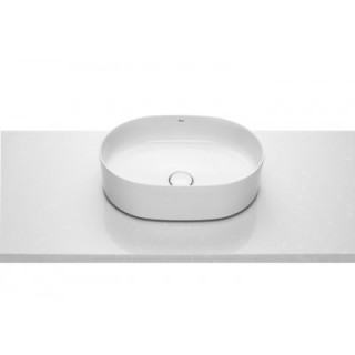 Umyvadlo na postavení na desku 37x37cm Roca Inspira Round kulatá bílá- sanitbuy.pl
