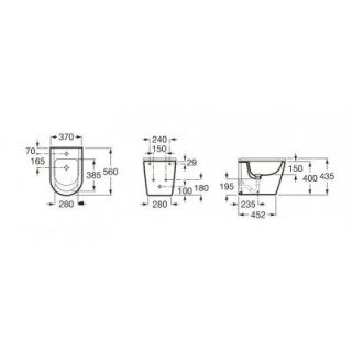 Bidet stojící Roca Inspira Round- sanitbuy.pl