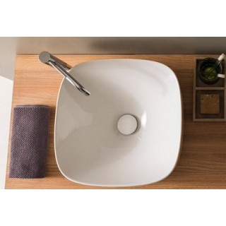 Umyvadlo na postavení na desku Scarabeo Moon 42x42cm bílá- sanitbuy.pl