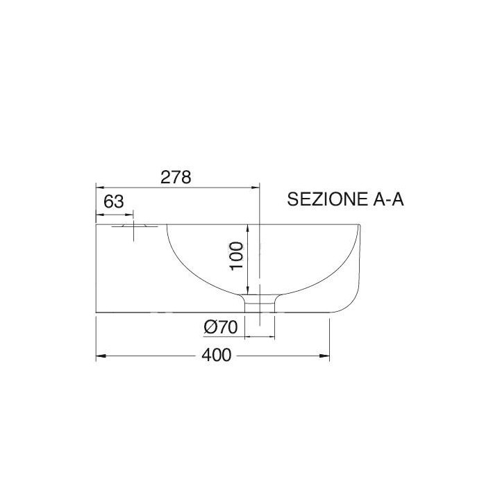 Umyvadlo nástěnná Scarabeo Moon 70x45cm bílá bez přepadu, s otvorem na baterie - sanitbuy.pl
