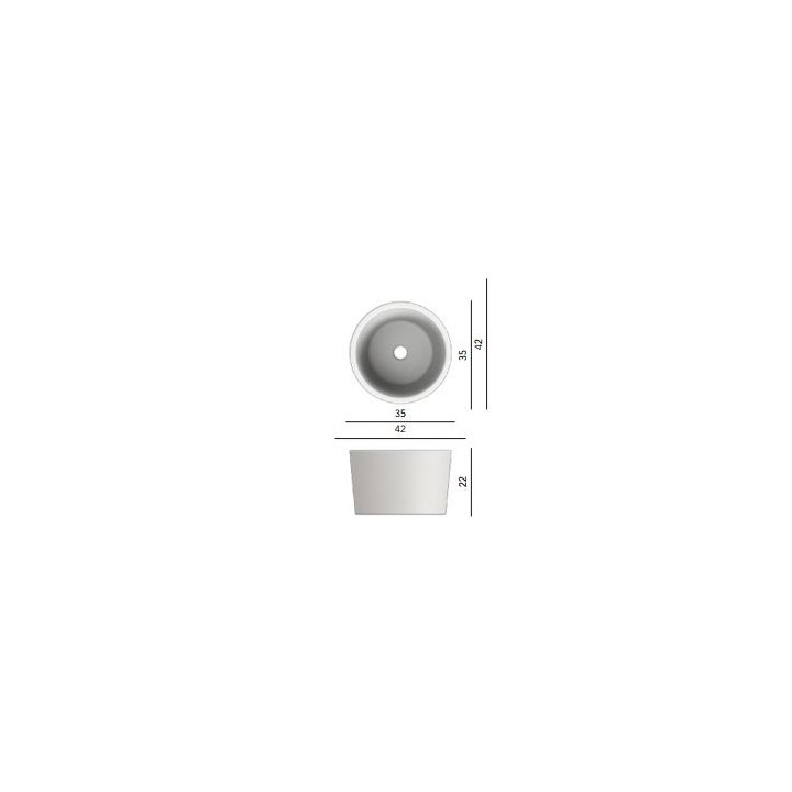 Umyvadlo na postavení na desku Scarabeo Bucket 35x22 cm bílá- sanitbuy.pl