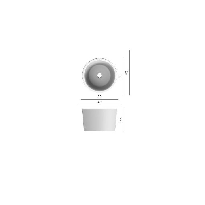 Umyvadlo na postavení na desku Scarabeo Bucket 35x22 cm bílá- sanitbuy.pl