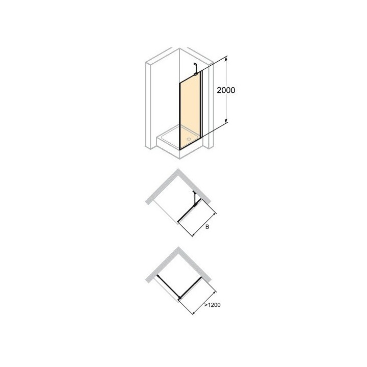 Dveře posuvné Huppe Aura Elegance , 900 x 900 mm, čiré sklo stříbrná mat , - sanitbuy.pl