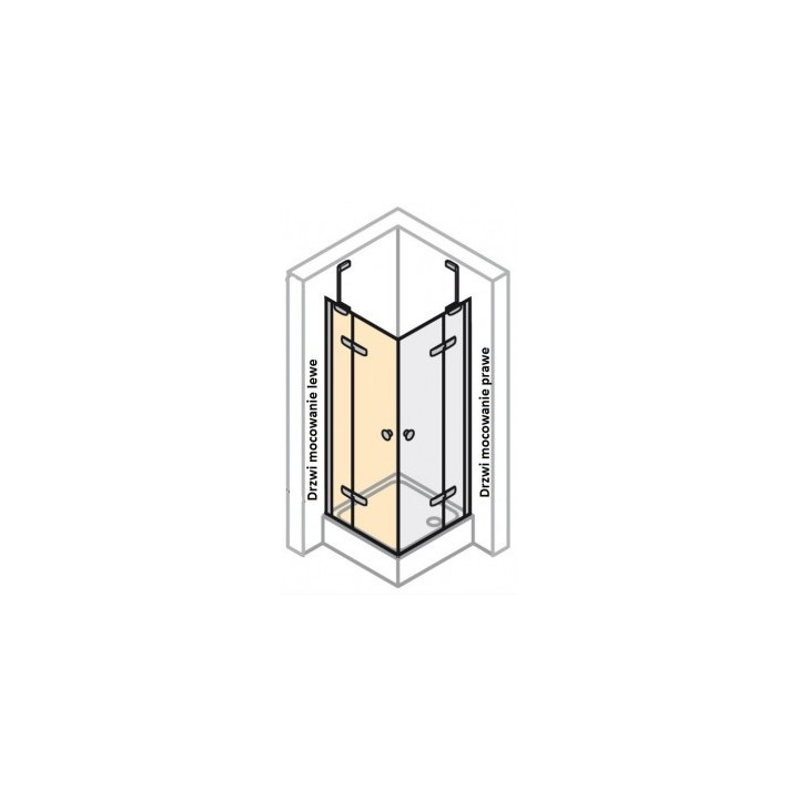 Dveře posuvné Huppe Aura Elegance , 900 x 900 mm, čiré sklo stříbrná mat , - sanitbuy.pl