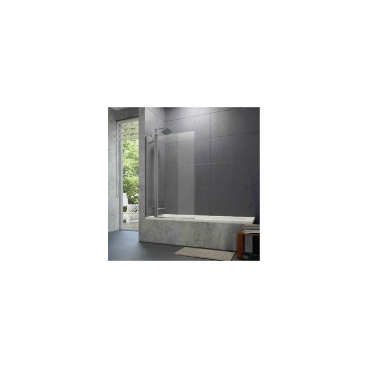 Vanová zástěna Huppe Design pure dvoudílný 95cm, stříbrný profil matnáný, powłoka Anti-Plaque- sanitbuy.pl
