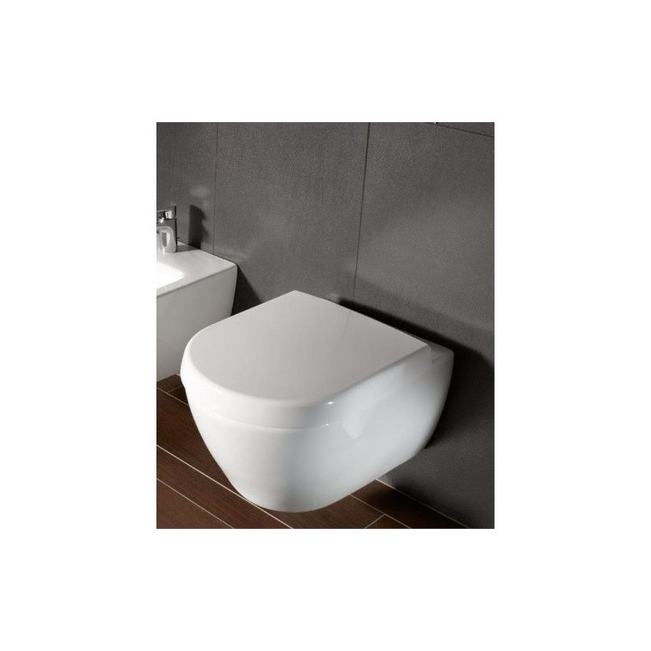 Mísa WC Villeroy & Boch Subway 2.0 závěsná s hlubokým splachováním 37,5x56,5 cm bez kołnierza wewnętrznego, Weiss Alpin + AntiBa