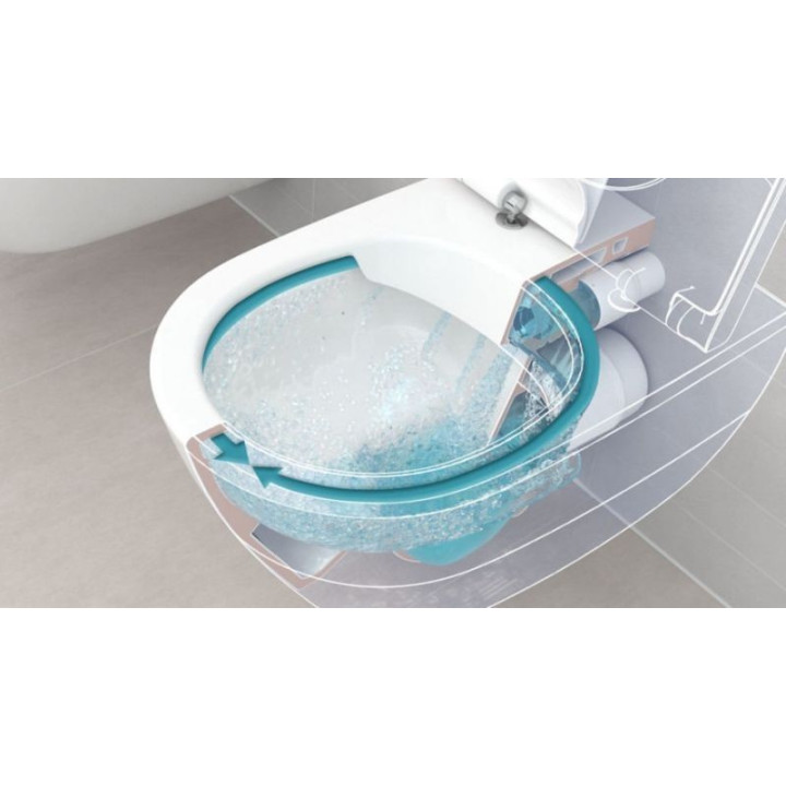 Mísa WC Villeroy & Boch Subway 2.0 závěsná s hlubokým splachováním 37,5x56,5 cm bez kołnierza wewnętrznego, Weiss Alpin + AntiBa