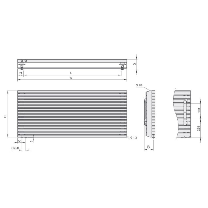 Radiátor Enix Sorento Plus (SR) 220x60 cm - standardní barva- sanitbuy.pl