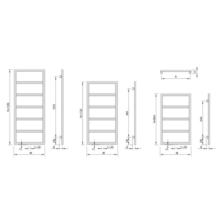 Radiátor Enix Santos Plus (STP) 56,8x200 cm - standardní barva- sanitbuy.pl