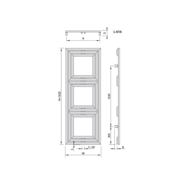 Radiátor Enix Libra L-616 szer. 60 x wys. 162 cm- sanitbuy.pl