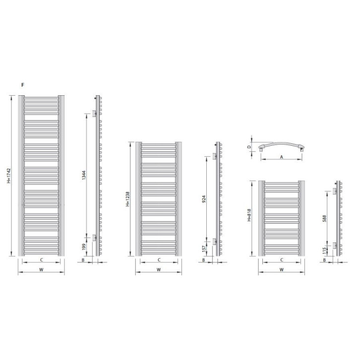Radiátor Enix Quatro (QX) 59,5x166,7 cm - bílý matnáný- sanitbuy.pl