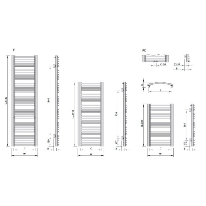 Radiátor Enix Focus (F) 50,2x81,8 cm - bílý lesklý- sanitbuy.pl