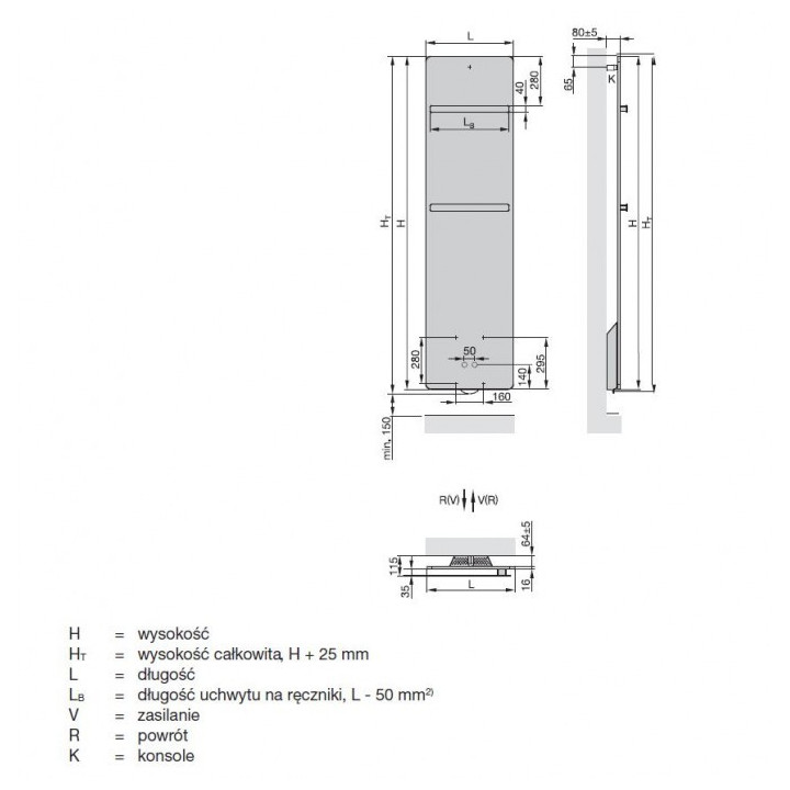 Radiátor Zehnder Metropolitan Bar 80,5 x 40 cm - bílá- sanitbuy.pl