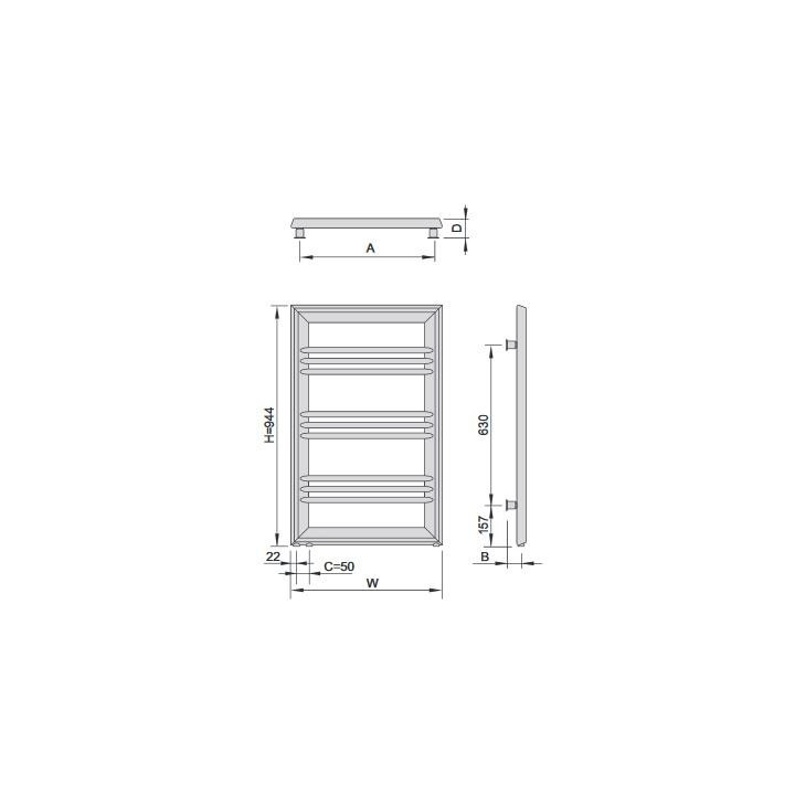 Radiátor Enix Capri (C) 73,4x174,4 cm - bronz metalic- sanitbuy.pl