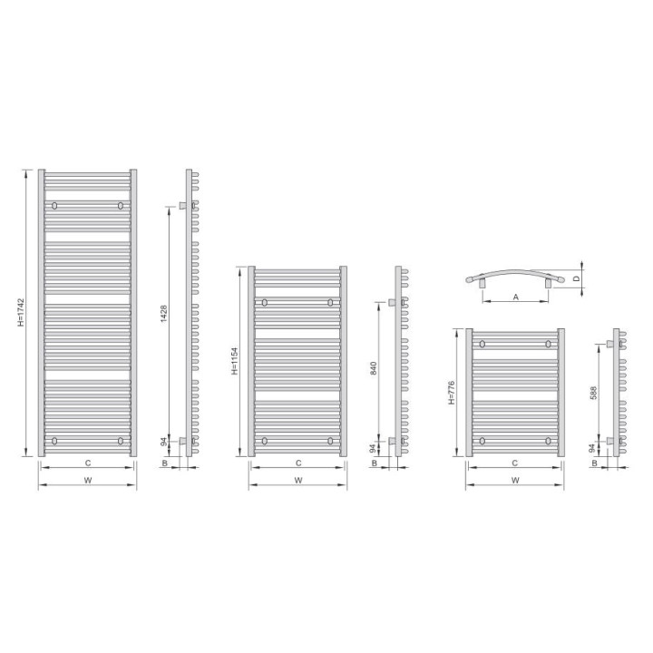 Radiátor Enix Irys (I) 60x153,2 cm - bílý lesklý- sanitbuy.pl
