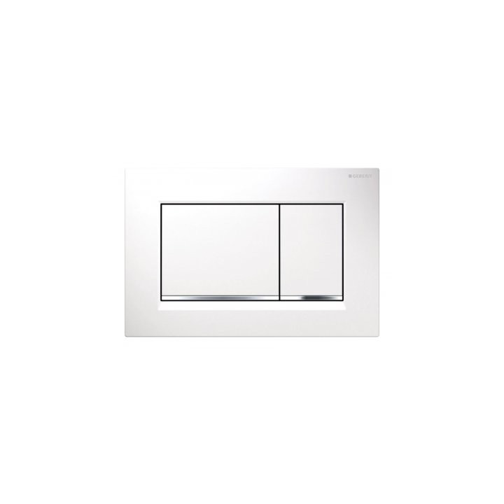 Splachovací tlačítko Geberit Sigma30 bílý/lesklý chrom/bílý - sanitbuy.pl