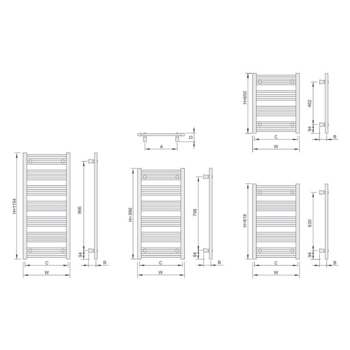 Radiátor Enix DT 50x65 cm - bílý lesklý- sanitbuy.pl