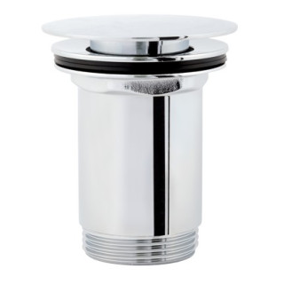 Zátka Klik-Klak Omnires pro umyvadlový sifon, válcový, plochý, chrom- sanitbuy.pl