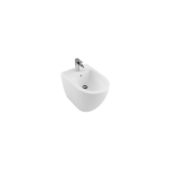 Bidet stojící Villeroy&Bich Subway 2.0, 37x56 cm, s jedným otvorem na baterię, z přepadem, bílý- sanitbuy.pl
