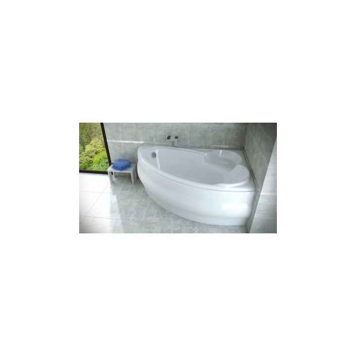 Rohová vana Besco Finezja Nova 140x95 cm asymetrické pravá bílá- sanitbuy.pl