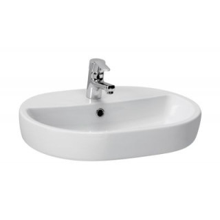 Umyvadlo 60 cm na desku Cersanit Caspia Oval bílá - sanitbuy.pl