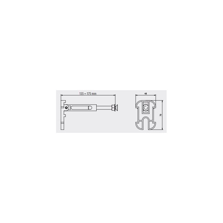 Rám samodzielny pro bidet 50x820 - 980 mmmm JomoTech WERIT- sanitbuy.pl
