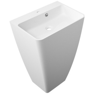 Umyvadlo volně stojící Omnires Parma Marble+ 55 cm x 85 cm x 43 cm bílá- sanitbuy.pl