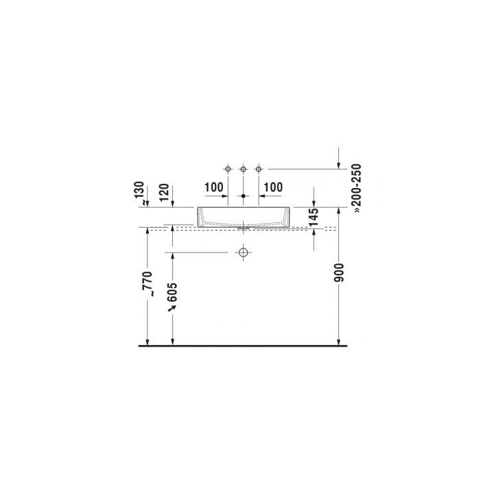 Umyvadlo 60x38 cm na desku Duravit Vero Air obdélníková bílá - sanitbuy.pl
