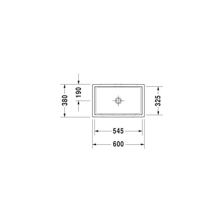 Umyvadlo 60x38 cm na desku Duravit Vero Air obdélníková bílá - sanitbuy.pl