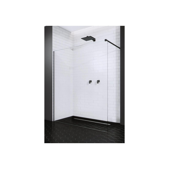 Stěna Walk-In Radaway Modo New Black II 70, 68.5-69.5x200cm, černé, sklo čiré- sanitbuy.pl