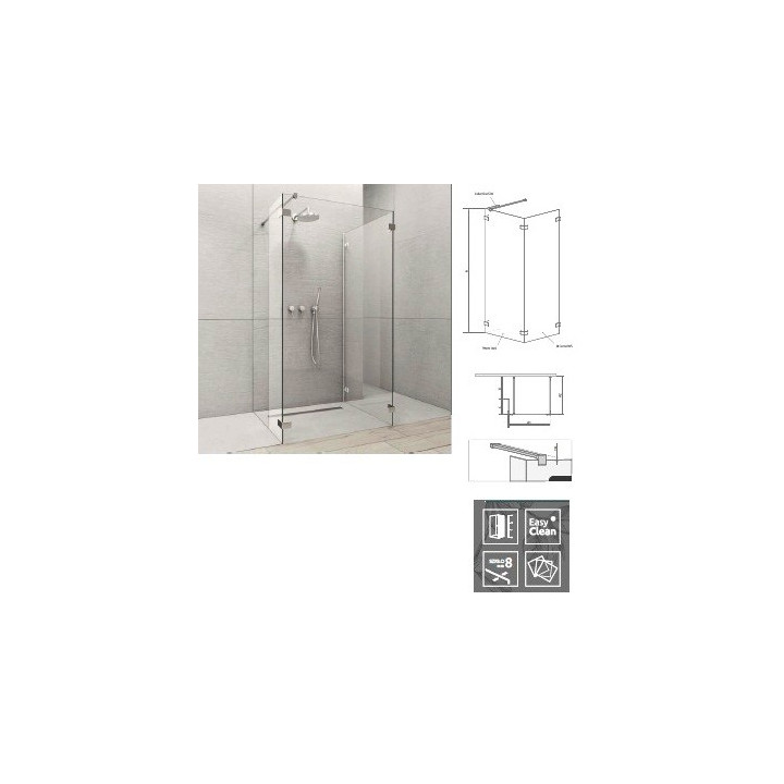 Zástěna Radaway Eos II PND 110 pravý - sanitbuy.pl