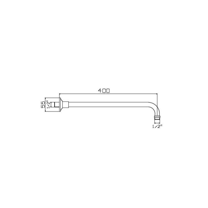 Rameno pro hlavovou sprchu Giulini Giovanni 40cm, chrom- sanitbuy.pl