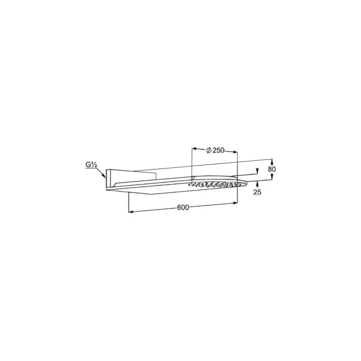Horní sprcha/sprchová hlava Kludi A-QA 250mm, crhom- sanitbuy.pl